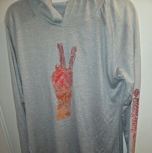 Womens Harley-Davidson Hooded Top With Peace Sign Design - Las Vegas.